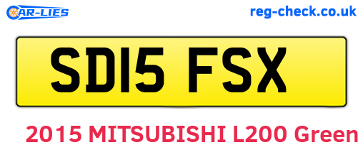 SD15FSX are the vehicle registration plates.