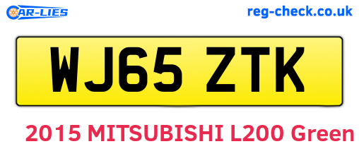 WJ65ZTK are the vehicle registration plates.