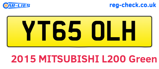 YT65OLH are the vehicle registration plates.