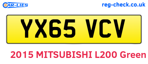 YX65VCV are the vehicle registration plates.