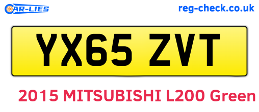 YX65ZVT are the vehicle registration plates.