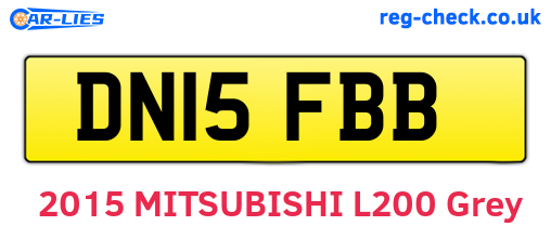 DN15FBB are the vehicle registration plates.