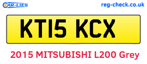 KT15KCX are the vehicle registration plates.