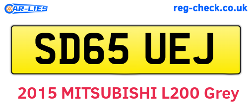 SD65UEJ are the vehicle registration plates.