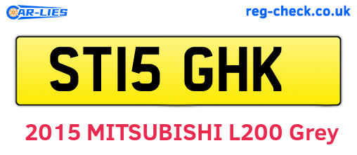 ST15GHK are the vehicle registration plates.