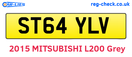 ST64YLV are the vehicle registration plates.