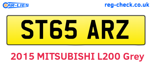 ST65ARZ are the vehicle registration plates.