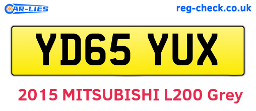 YD65YUX are the vehicle registration plates.
