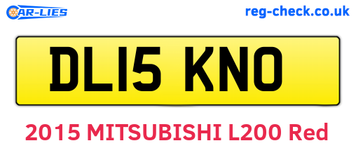 DL15KNO are the vehicle registration plates.