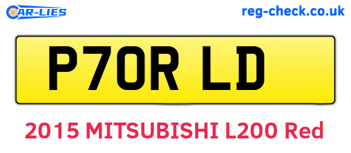 P70RLD are the vehicle registration plates.