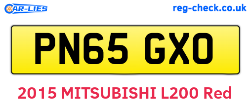 PN65GXO are the vehicle registration plates.