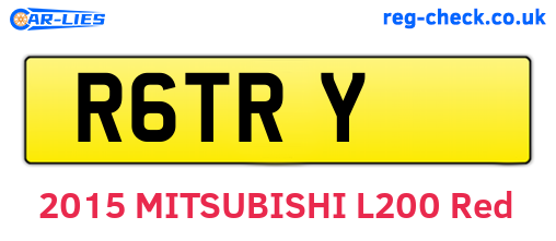 R6TRY are the vehicle registration plates.