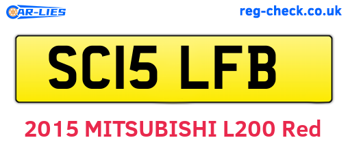 SC15LFB are the vehicle registration plates.