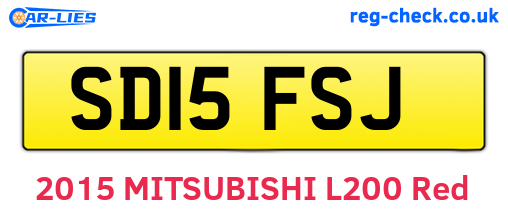 SD15FSJ are the vehicle registration plates.