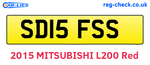 SD15FSS are the vehicle registration plates.