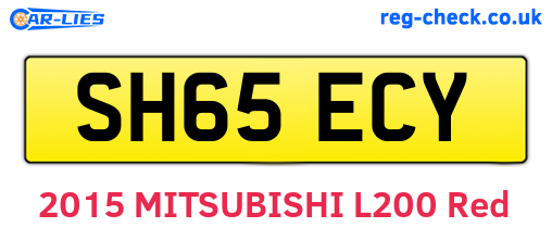 SH65ECY are the vehicle registration plates.