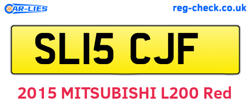 SL15CJF are the vehicle registration plates.
