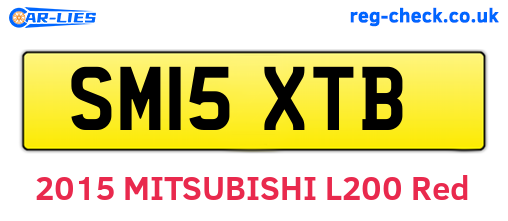 SM15XTB are the vehicle registration plates.