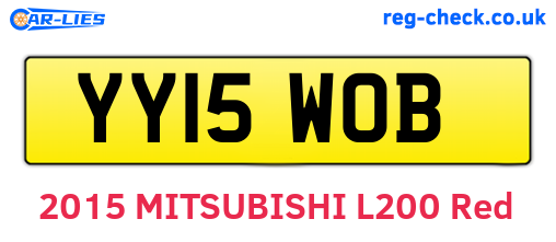 YY15WOB are the vehicle registration plates.