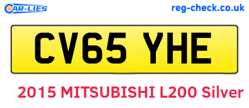 CV65YHE are the vehicle registration plates.