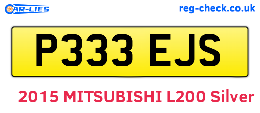 P333EJS are the vehicle registration plates.