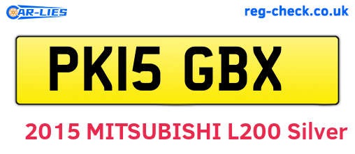 PK15GBX are the vehicle registration plates.
