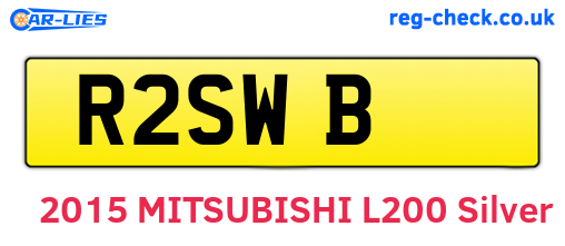 R2SWB are the vehicle registration plates.