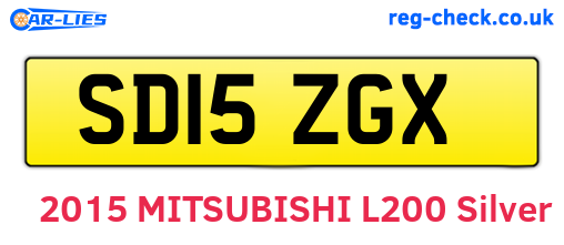SD15ZGX are the vehicle registration plates.