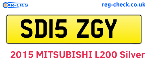 SD15ZGY are the vehicle registration plates.