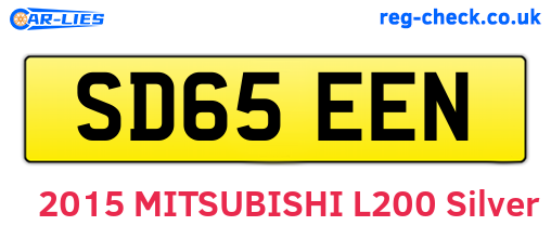SD65EEN are the vehicle registration plates.
