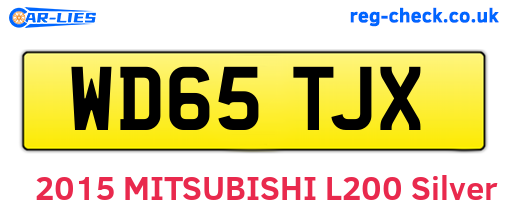 WD65TJX are the vehicle registration plates.
