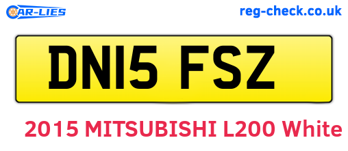 DN15FSZ are the vehicle registration plates.