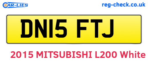 DN15FTJ are the vehicle registration plates.