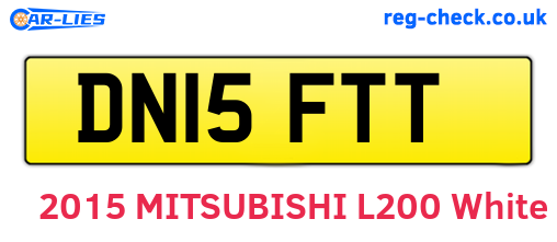 DN15FTT are the vehicle registration plates.