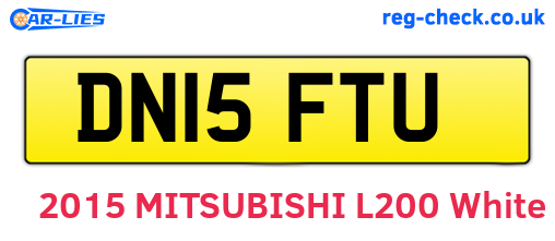 DN15FTU are the vehicle registration plates.