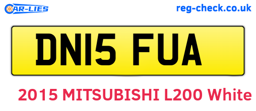DN15FUA are the vehicle registration plates.