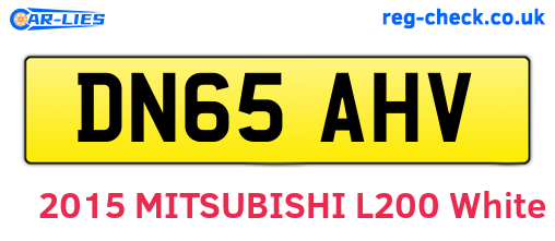 DN65AHV are the vehicle registration plates.