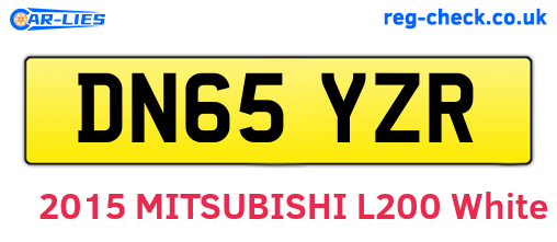 DN65YZR are the vehicle registration plates.