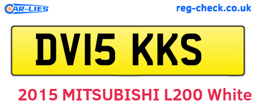 DV15KKS are the vehicle registration plates.