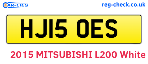 HJ15OES are the vehicle registration plates.