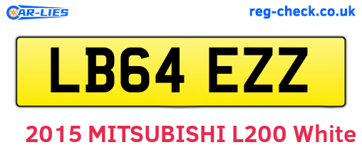 LB64EZZ are the vehicle registration plates.