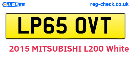 LP65OVT are the vehicle registration plates.