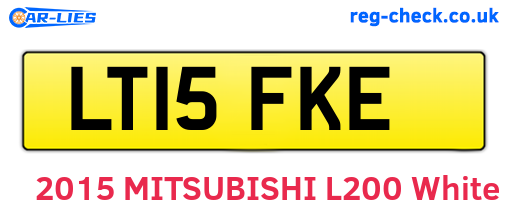 LT15FKE are the vehicle registration plates.