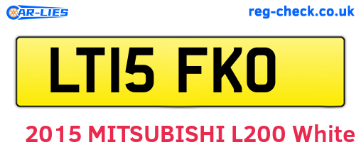 LT15FKO are the vehicle registration plates.