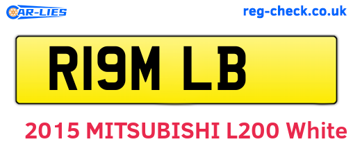 R19MLB are the vehicle registration plates.