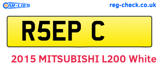 R5EPC are the vehicle registration plates.