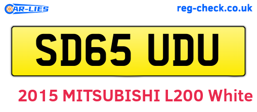 SD65UDU are the vehicle registration plates.
