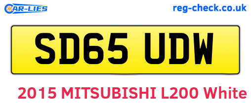 SD65UDW are the vehicle registration plates.