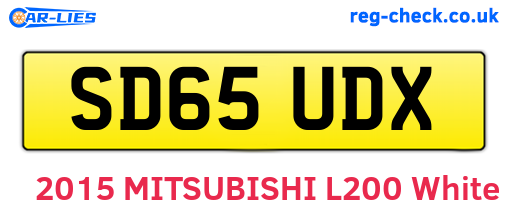 SD65UDX are the vehicle registration plates.