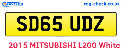 SD65UDZ are the vehicle registration plates.